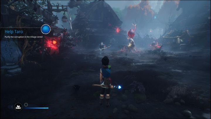 Po udaniu się w głąb wioski, zobaczycie zmieniający się klimat - Kena Bridge of Spirits: Help Taro - solucja, opis przejścia - Kena Bridge of Spirits - poradnik do gry