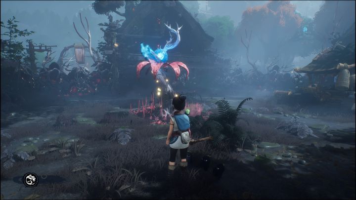 Po pokonaniu wszystkich wrogów, skorzystajcie z pomocy Rot, aby oczyścić lokację, następnie użyjcie Pulse - Kena Bridge of Spirits: Help Taro - solucja, opis przejścia - Kena Bridge of Spirits - poradnik do gry