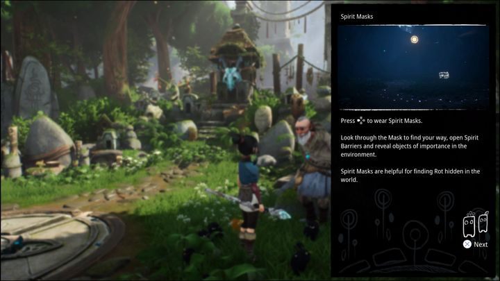 Po wykonaniu wcześniej wspomnianej czynności, otrzymacie Taros Mask - Kena Bridge of Spirits: Help Taro - solucja, opis przejścia - Kena Bridge of Spirits - poradnik do gry