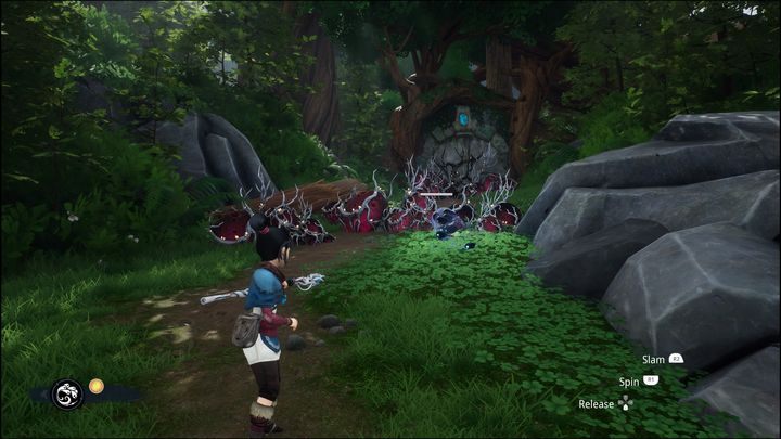 Aby je kontrolować, musicie się poruszać Keną oraz samym Rot (prawa gałka na PS4/5) - Kena Bridge of Spirits: Help Taro - solucja, opis przejścia - Kena Bridge of Spirits - poradnik do gry