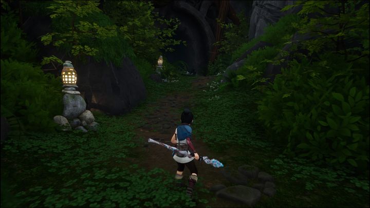 Następnie udajcie się przed siebie, podążając za lampami - Kena Bridge of Spirits: Help Taro - solucja, opis przejścia - Kena Bridge of Spirits - poradnik do gry