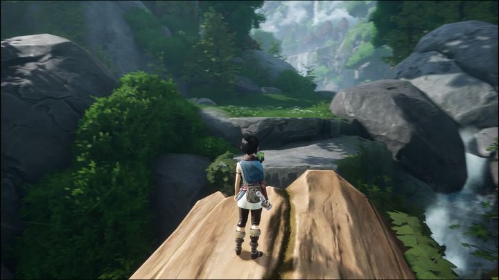 Gdy znajdziecie się przy drzewie, wskoczcie na niego, a następnie udajcie się przed siebie - Kena Bridge of Spirits: Find Rusu - solucja, opis przejścia - Kena Bridge of Spirits - poradnik do gry