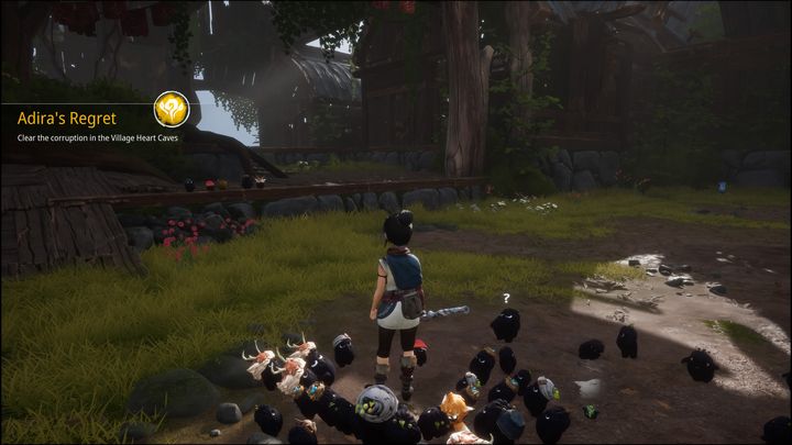 Zanim jednak udacie się do kolejnego znacznika na mapie, warto odwiedzić okoliczne domy, gdyż w nich znajduje się kilka ciekawych nagród - Kena Bridge of Spirits: Adiras Regret - solucja, opis przejścia - Kena Bridge of Spirits - poradnik do gry