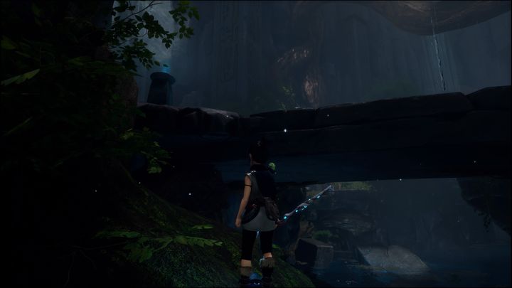 Przy lądzie, po lewej stronie znajduje się pień drzewa - Kena Bridge of Spirits: Adiras Regret - solucja, opis przejścia - Kena Bridge of Spirits - poradnik do gry