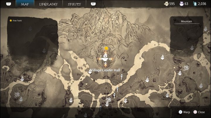 Jeśli nie odblokowaliście szybkiej podróży, udajcie się z centrum Village do Mountain, w której panuje zimowa aura - Kena Bridge of Spirits: Free Toshi - solucja, opis przejścia - Kena Bridge of Spirits - poradnik do gry