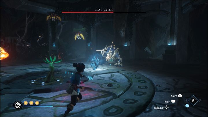 Rot Eater potrafi również wytworzyć wybuch wokół siebie - Kena Bridge of Spirits: Rot Eater - boss, jak pokonać? - Kena Bridge of Spirits - poradnik do gry