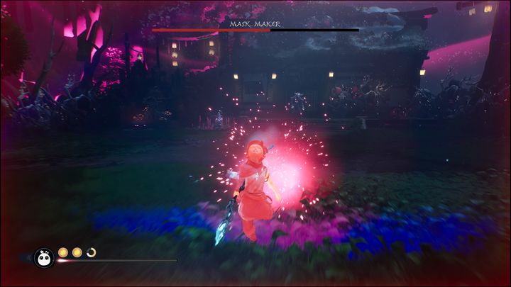 Mask Maker posiada jeszcze w zanadrzu wytworzenie potężnego wybuchu - Kena Bridge of Spirits: Mask Maker - boss, jak pokonać? - Kena Bridge of Spirits - poradnik do gry