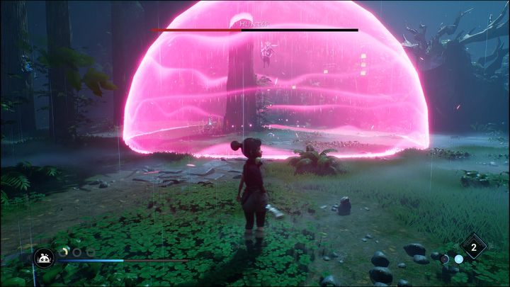 Gdy Hunter wzleci w powietrze i skieruje swój łuk w ziemię, spodziewajcie się ataku widocznego na zdjęciu - Kena Bridge of Spirits: Hunter - boss, jak pokonać? - Kena Bridge of Spirits - poradnik do gry