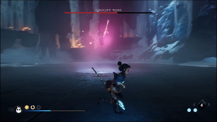 Im mniej zdrowia będzie miał Corrupt Toshi, tym bardziej jego ataki będą się zmieniać - Kena Bridge of Spirits: Corrupt Toshi - boss, jak pokonać? - Kena Bridge of Spirits - poradnik do gry
