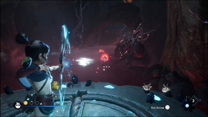 Najłatwiej będzie zdobyć to trofeum, podczas wykonywania misji Adiras Regret - Kena Bridge of Spirits: Szybkie dobranie (Quick Draw) - jak zdobyć trofeum? - Kena Bridge of Spirits - poradnik do gry