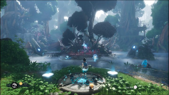 Po umieszczeniu klejnotów na swoje miejsce, udajcie się na platformę - Kena Bridge of Spirits: Taros Love - solucja, opis przejścia - Kena Bridge of Spirits - poradnik do gry