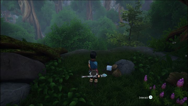 Idąc kawałek dalej, po lewej stronie zobaczycie przedmiot, z którym możecie wejść w interakcję - Kena Bridge of Spirits: Taros Regret - solucja, opis przejścia - Kena Bridge of Spirits - poradnik do gry