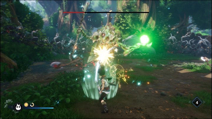 Mage posiada również leczenie w swoim asortymencie - Kena Bridge of Spirits: Mage - boss, jak pokonać? - Kena Bridge of Spirits - poradnik do gry