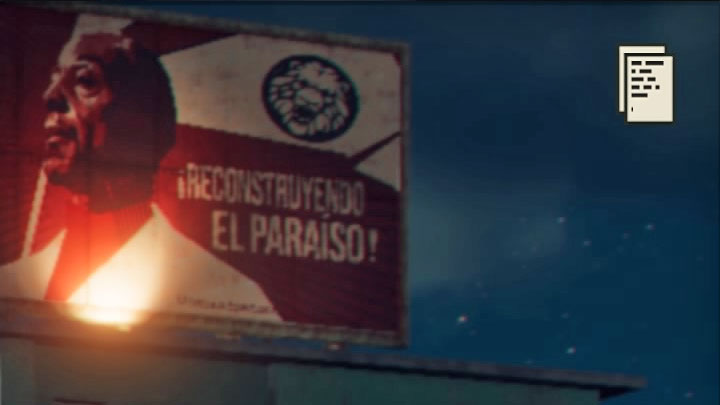 Informacja o tym, że gra jest w danym momencie automatycznie zapisywana, wyświetlana jest w prawym górnym narożniku ekranu - na bardzo krótką chwilę pojawia się ikona dokumentu - Far Cry 6: Stan gry - jak zapisywać? - Far Cry 6 - poradnik do gry