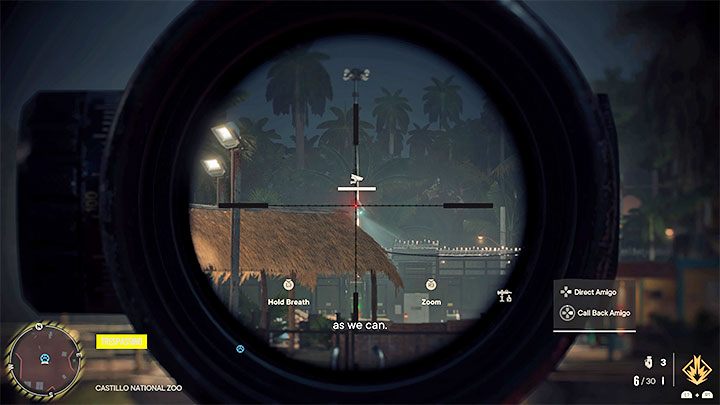 Musicie udać się w stronę wskazanego pomieszczenia ochrony, które jest w centralnej części dawnego zoo - Far Cry 6: Zerwanie kajdan (Break the Chains) - solucja, opis przejścia - Far Cry 6 - poradnik do gry