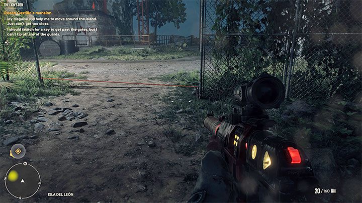 Zestaw wspinaczkowy ponownie stanie się konieczny nieco dalej i w tym przypadku założeniem jest już wspinanie się na linie po to żeby dotrzeć na wysoko położoną skalną półkę - Far Cry 6: W jaskini lwa (The Lions Den) - solucja, opis przejścia - Far Cry 6 - poradnik do gry