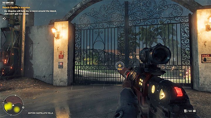 Z nowo pozyskaną kartą dostępu możecie się już wrócić do głównej bramy posiadłości i otworzyć ją - Far Cry 6: W jaskini lwa (The Lions Den) - solucja, opis przejścia - Far Cry 6 - poradnik do gry