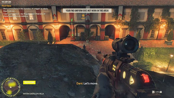 Na terenach posiadłości również musicie skradać się i nie może doprowadzić do wykrycia sterowanej postaci - Far Cry 6: W jaskini lwa (The Lions Den) - solucja, opis przejścia - Far Cry 6 - poradnik do gry