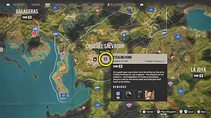 Zleceniodawca tego questu to baseballista Freddy Fonseca Jr - Far Cry 6: Kradzież pamiątek (Stealing Home) - solucja, opis przejścia - Far Cry 6 - poradnik do gry