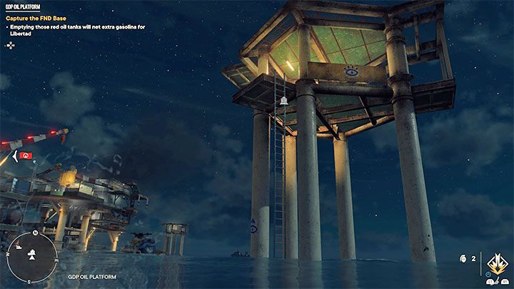 Bardzo wskazane jest zinfiltrowanie platformy wiertniczej nie dając się zauważyć wrogom, dzięki czemu w trakcie poszukiwań płytki będziecie mogli ich łatwo eliminować atakami z ukrycia - Far Cry 6: Dieslowa Daisy (Diesel Daisy) - solucja, opis przejścia - Far Cry 6 - poradnik do gry