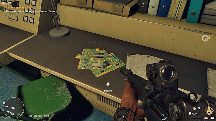 Płytka drukowana (Circuit Board) to średniej wielkości przedmiot przypominający z wyglądu płytę główną - przykładową pokazuje powyższy obrazek - Far Cry 6: Dieslowa Daisy (Diesel Daisy) - solucja, opis przejścia - Far Cry 6 - poradnik do gry