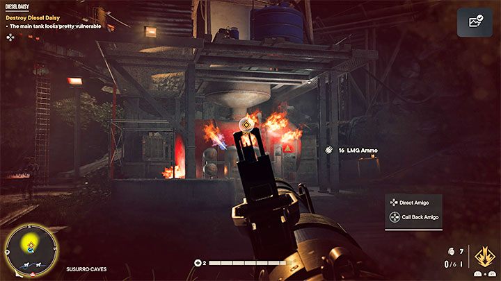 Nowy cel misji otrzymacie dopiero gdy pasek przygotowań do naładowania Dieslowej Daisy (lewy górny róg ekranu) osiągnie wartość 100% - Far Cry 6: Dieslowa Daisy (Diesel Daisy) - solucja, opis przejścia - Far Cry 6 - poradnik do gry