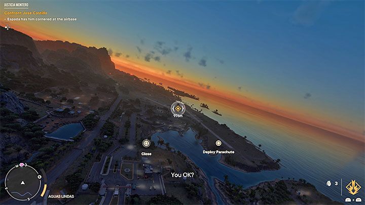 Na poszukiwania Jose Castillo musicie wyruszyć w stronę lokalnej bazy wojskowej z lotniskiem (FDA Airbase Olimpia) i możecie skorzystać z dowolnego środka transportu - Far Cry 6: Justicia Montero - solucja, opis przejścia - Far Cry 6 - poradnik do gry