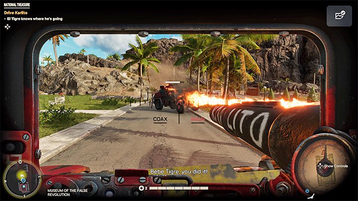 Po tym jak naprawicie czołg w muzeum pojawi się El Tigre - Far Cry 6: Skarb narodu (National Treasure) - solucja, opis przejścia - Far Cry 6 - poradnik do gry