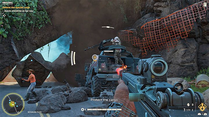 Lepszym pomysłem jest zaczekanie, aż specjalny konwój dotrze do przełęczy - Far Cry 6: Knuckleball - solucja, opis przejścia - Far Cry 6 - poradnik do gry