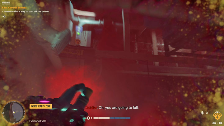 Waszym zadaniem jest szybkie dotarcie do 4 zaworów żeby zatrzymać rozpylanie trujących oparów - Far Cry 6: Harpun (Harpoon) - solucja, opis przejścia - Far Cry 6 - poradnik do gry