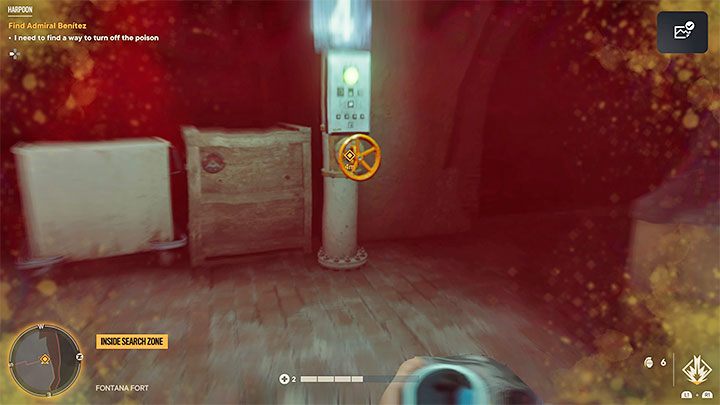 Pierwszy zawór znajduje się na dolnym poziomie, tzn - Far Cry 6: Harpun (Harpoon) - solucja, opis przejścia - Far Cry 6 - poradnik do gry