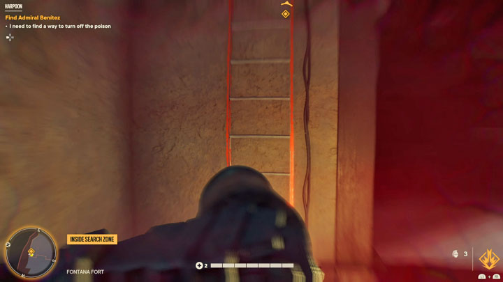 Obróćcie się w prawo, dotrzyjcie do drabiny i wyjdźcie po niej na górę - Far Cry 6: Harpun (Harpoon) - solucja, opis przejścia - Far Cry 6 - poradnik do gry