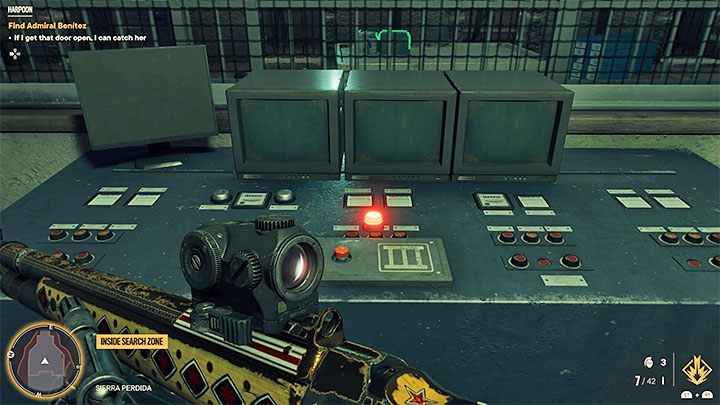 Po dotarciu do więzienia dojdzie do krótkiego spotkania z panią admirał, ale nie możecie jej już teraz zabić z uwagi na pancerne szyby - Far Cry 6: Harpun (Harpoon) - solucja, opis przejścia - Far Cry 6 - poradnik do gry