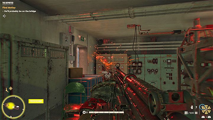 Musicie podróżować dość liniową trasą przez kolejne kajuty, przechodząc początkowo przez maszynownię - Far Cry 6: Deportacja (The Deported) - solucja, opis przejścia - Far Cry 6 - poradnik do gry