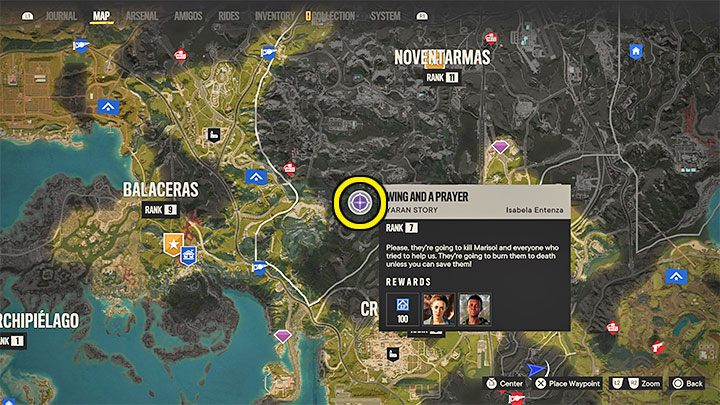 W celu rozpoczęcia opisywanej Yarańskiej opowieści musicie odwiedzić podregion Noventarmas w Valle De Oro i dotrzeć do znacznika misji - Far Cry 6: Skrzydło i modlitwa (Wing and a Prayer) - solucja, opis przejścia - Far Cry 6 - poradnik do gry