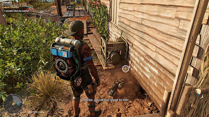 Wasze zadanie jest bardzo proste - używajcie przycisku interakcji w miejscach, w których Chorizo wykopał jakiś skarb - Far Cry 6: Aport (Fetch Quest) - solucja, opis przejścia - Far Cry 6 - poradnik do gry