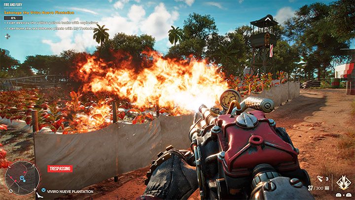 Waszym zadaniem jest zapełnienie paska zniszczeń w 100% (lewy górny róg ekranu) - Far Cry 6: Ogień i furia (Fire and Fury) - solucja, opis przejścia - Far Cry 6 - poradnik do gry