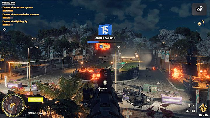 W trakcie rozgrywania bitwy zwracajcie uwagę nie tylko na żołnierzy kierujących się w stronę sceny, ale również na wrogie maszyny - Far Cry 6: Radio partyzanckie (Guerrilla Radio) - solucja, opis przejścia - Far Cry 6 - poradnik do gry