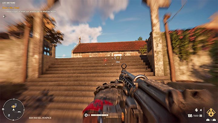 Po dotarciu do celu podróży wysiądźcie z auta i udajcie się do frontowych drzwi kliniki, w której przebywa doktor Matias - Far Cry 6: Zguba i znalazca (Lost and Found) - solucja, opis przejścia - Far Cry 6 - poradnik do gry