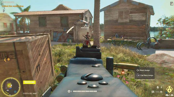 Po dostatecznym zbliżeniu się do zrzutu zaopatrzenia licznik upływu czasu zniknie z ekranu - Far Cry 6: Trofeum Deszcz skarbów - jak zdobyć? - Far Cry 6 - poradnik do gry