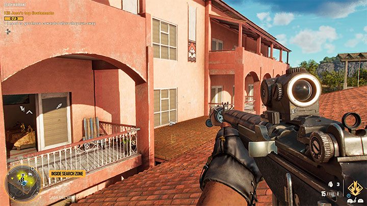 W ramach tej operacji trzeba będzie odwiedzić 3 różne lokacje (cele misji będą przebywały w różnych częściach wyspy) i pierwszą z nich jest Hotel Casa del Viento - Far Cry 6: Wyrok śmierci (Death Warrant) - solucja, opis przejścia - Far Cry 6 - poradnik do gry