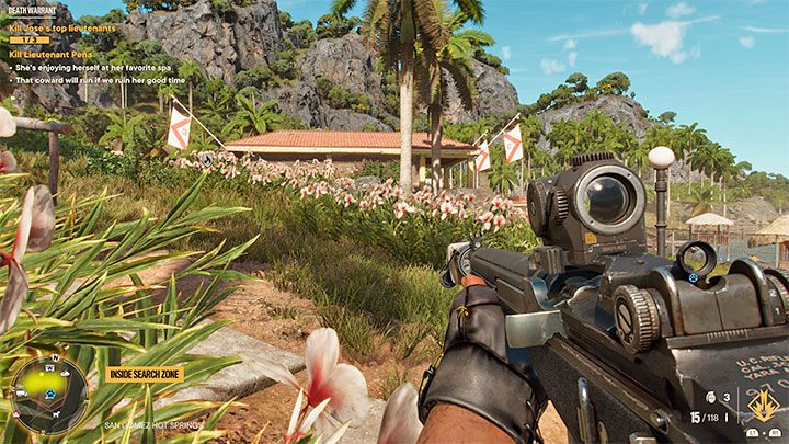 Porucznik Pena przebywa wewnątrz budynku z oznaczeniami rangi oficera - pokazuje go powyższy obrazek - Far Cry 6: Wyrok śmierci (Death Warrant) - solucja, opis przejścia - Far Cry 6 - poradnik do gry