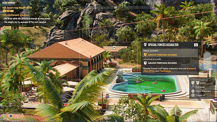 Ostatnia lokacja do odwiedzenia to ranczo De Francisca Ranch i tak samo jak w przypadku dwóch poprzednich lokacji nie powinniście pomijać rekonesansu - Far Cry 6: Wyrok śmierci (Death Warrant) - solucja, opis przejścia - Far Cry 6 - poradnik do gry