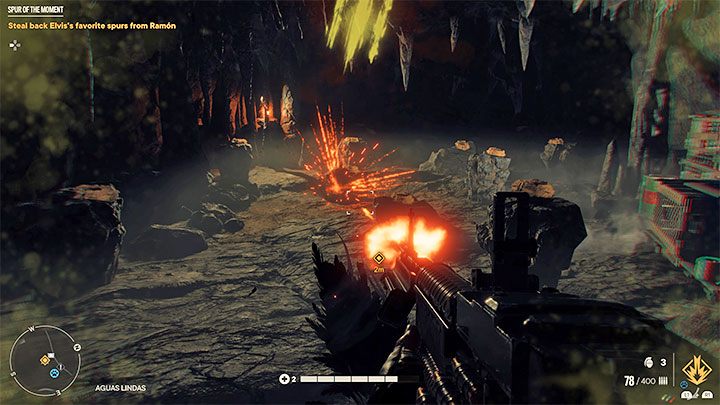 Użycjie karty na metalowych drzwiach żeby rozpocząć eksplorację podziemnej placówki - Far Cry 6: Skradzione ostrogi (Spur of the Moment) - solucja, opis przejścia - Far Cry 6 - poradnik do gry