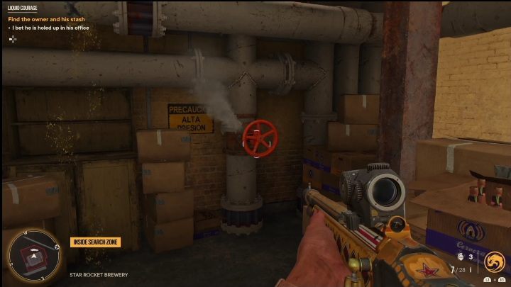 Po dostaniu się do kolejnej części musicie odkręcić 3 zawory - Far Cry 6: Odwaga w płynie - Wyprawy po skarby (Valle De Oro) - Far Cry 6 - poradnik do gry