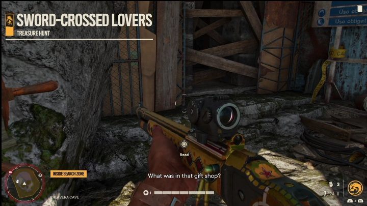 Zadanie rozpocznie się od przeczytania notatki - Far Cry 6: Walczący kochankowie - Wyprawy po skarby (Valle De Oro) - Far Cry 6 - poradnik do gry