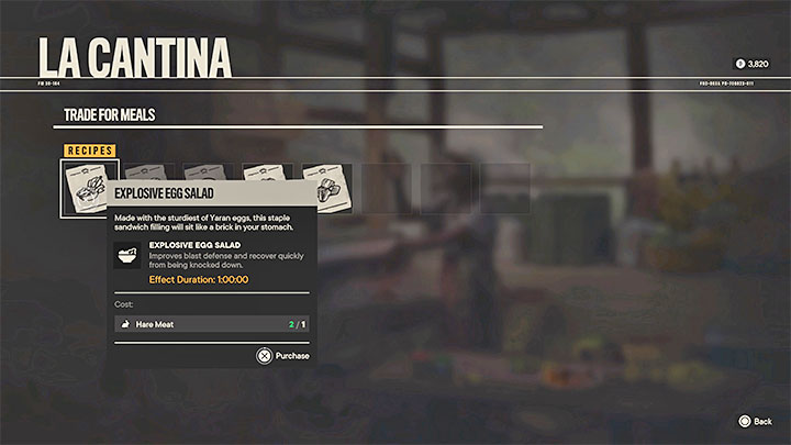 Po odblokowaniu kantyny możecie wchodzić z nią w interakcję i przeglądać listę dostępnych posiłków - Far Cry 6: Trofeum Kunszt kulinarny - jak zdobyć? - Far Cry 6 - poradnik do gry