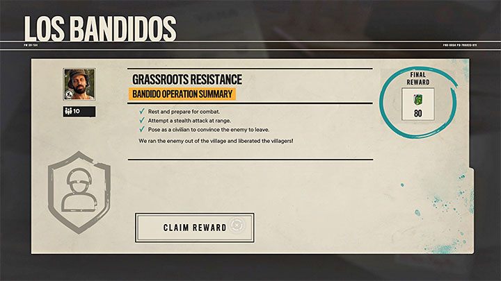 Jeśli pomyślnie przejdziecie przez wszystkie 3 kroki to zgarniecie finalną nagrodę dla danej operacji oraz wszystkie mniejsze nagrody z poprzednich części - Far Cry 6: Operacje Los Bandidos - Far Cry 6 - poradnik do gry