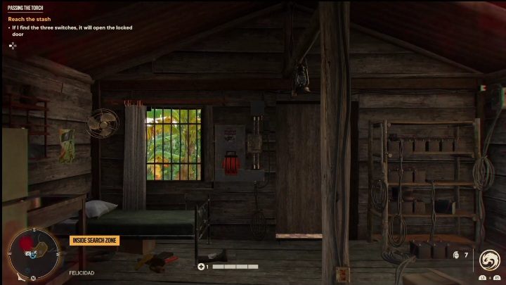 Po wejściu do niewielkiego korytarza pod budynkiem, zerknijcie w górę i wdrapcie się do domku - Far Cry 6: Przekazanie pałeczki - Wyprawy po skarby (El Este) - Far Cry 6 - poradnik do gry