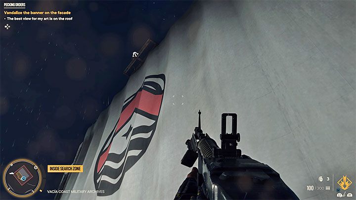 Po tym jak Chicharron zakończy niszczenie akt wojskowych pozbądźcie się ewentualnych ostatnich przeciwników z budynku i wyruszcie do miejsca namalowania kolejnego graffiti - Far Cry 6: Porządek dziobania (Pecking Order) - solucja, opis przejścia - Far Cry 6 - poradnik do gry